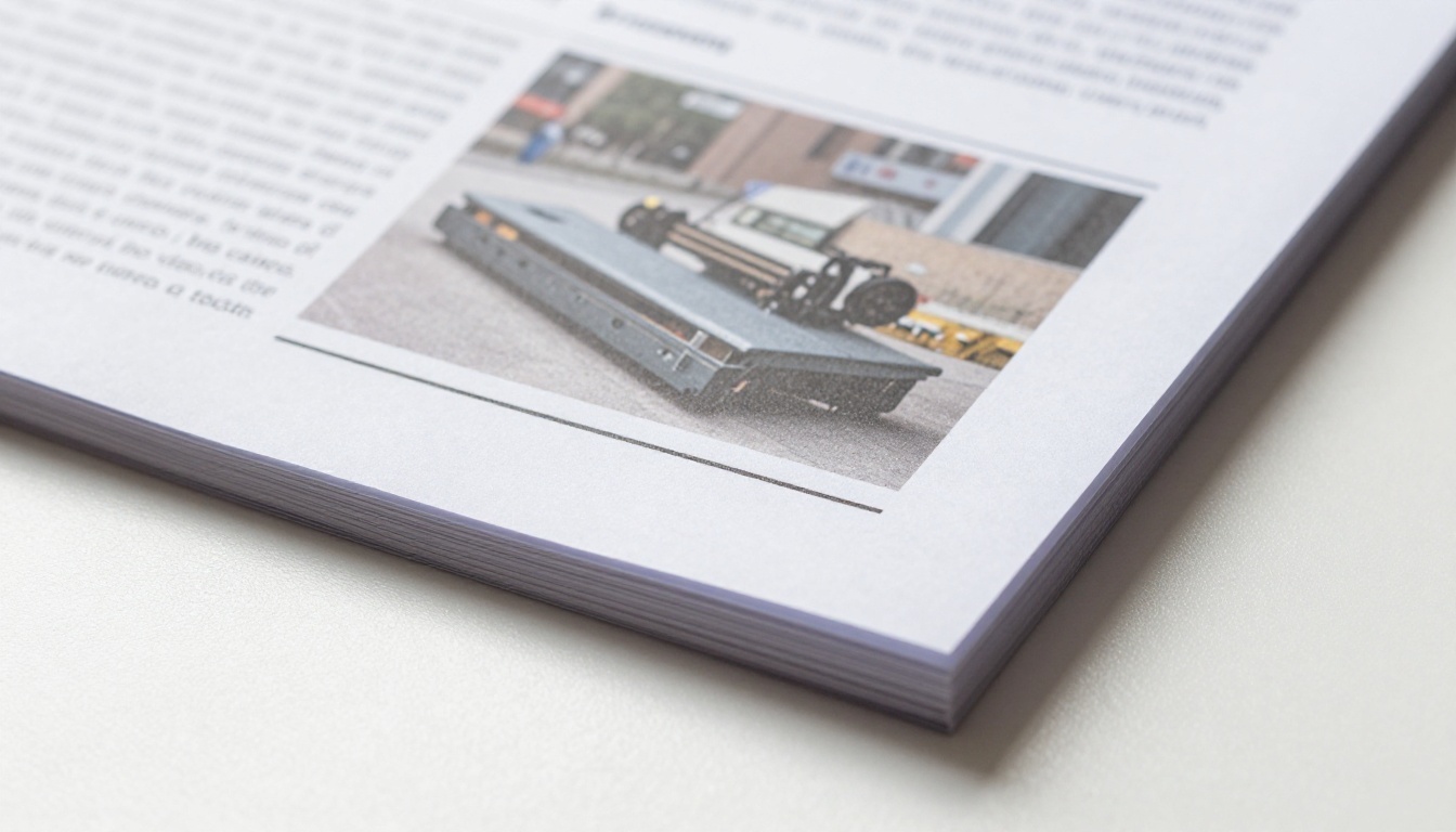 Extreme close-up of a document page with crisp text and embedded photo, subtle page-curl at the bottom right corner