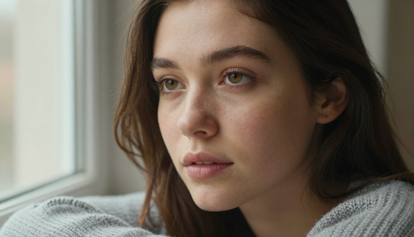 Close-up photorealistic portrait showing hyper-detailed skin texture and natural light