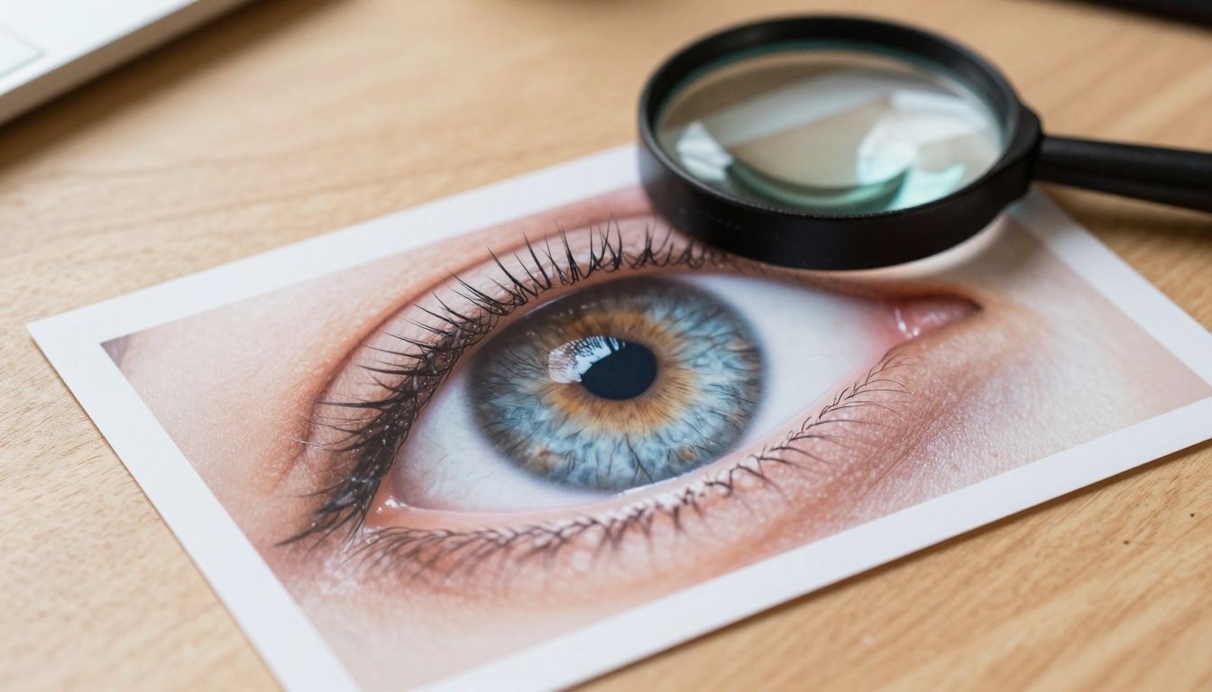 Macro close-up of a printed photograph showing extreme resolution and image detail