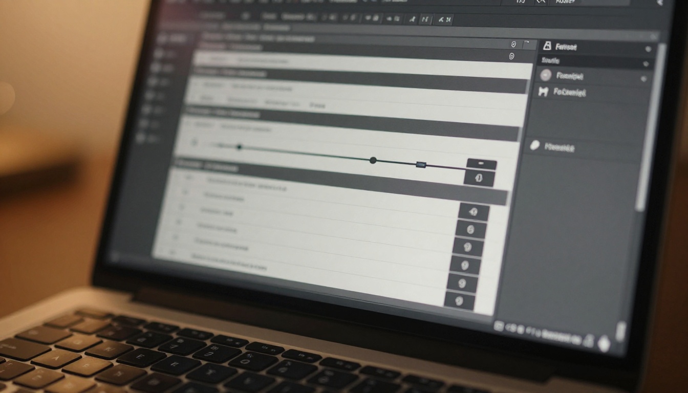 Close-up of a laptop screen displaying video resolution settings panel