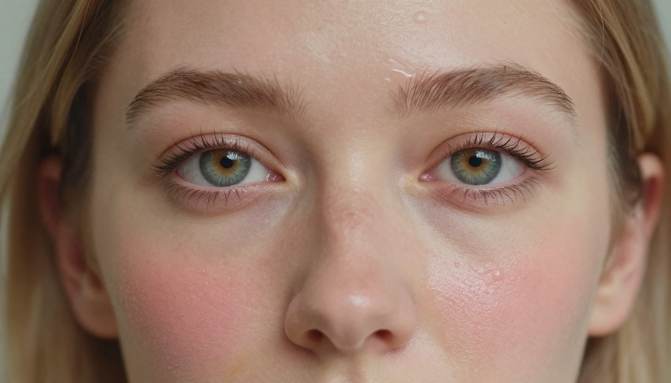 Close-up hyper-photorealistic female portrait with micro-skin detail
