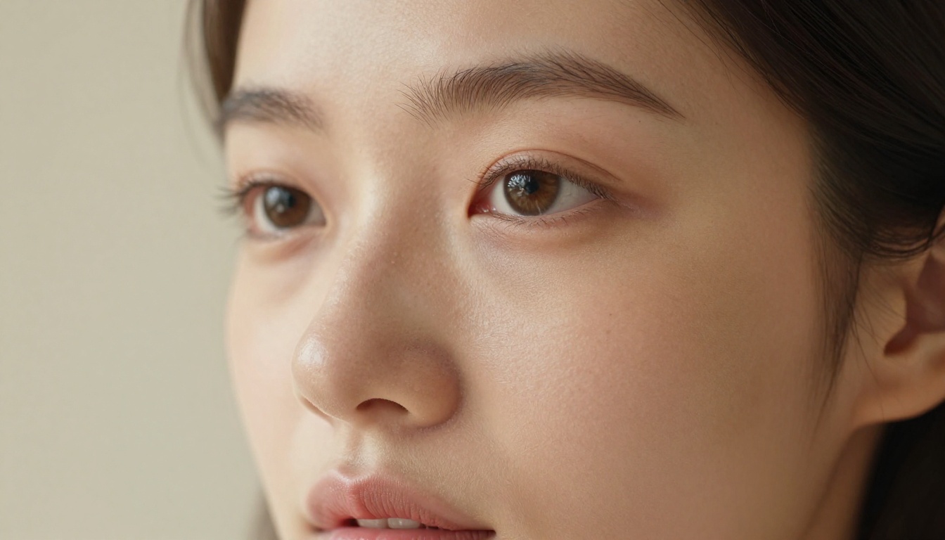 Close-up portrait demonstrating fine skin texture and subsurface scattering detail