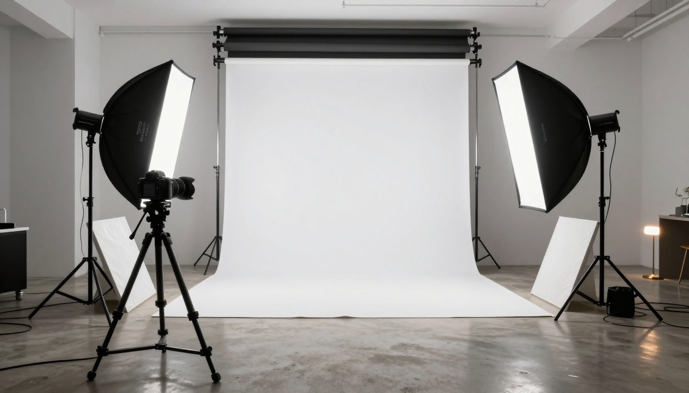 Modern photography studio showing professional image-making setup