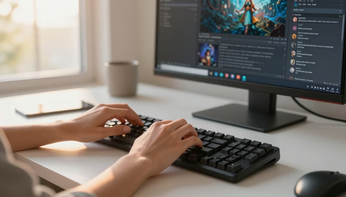 Workspace with AI image outputs displayed across multiple screens
