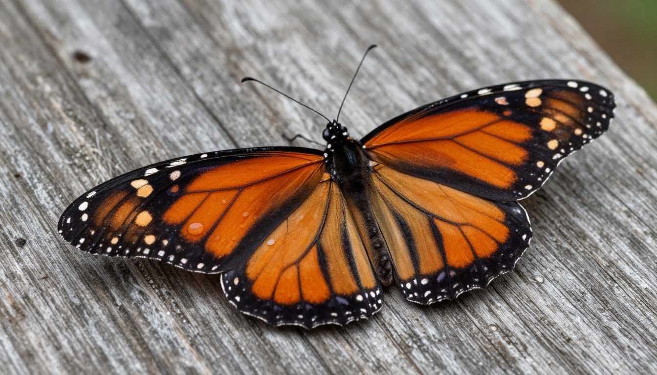 Macro photograph of monarch butterfly wing showing photorealistic scale texture detail Macro photograph of monarch butterfly wing showing photorealistic scale texture detail
