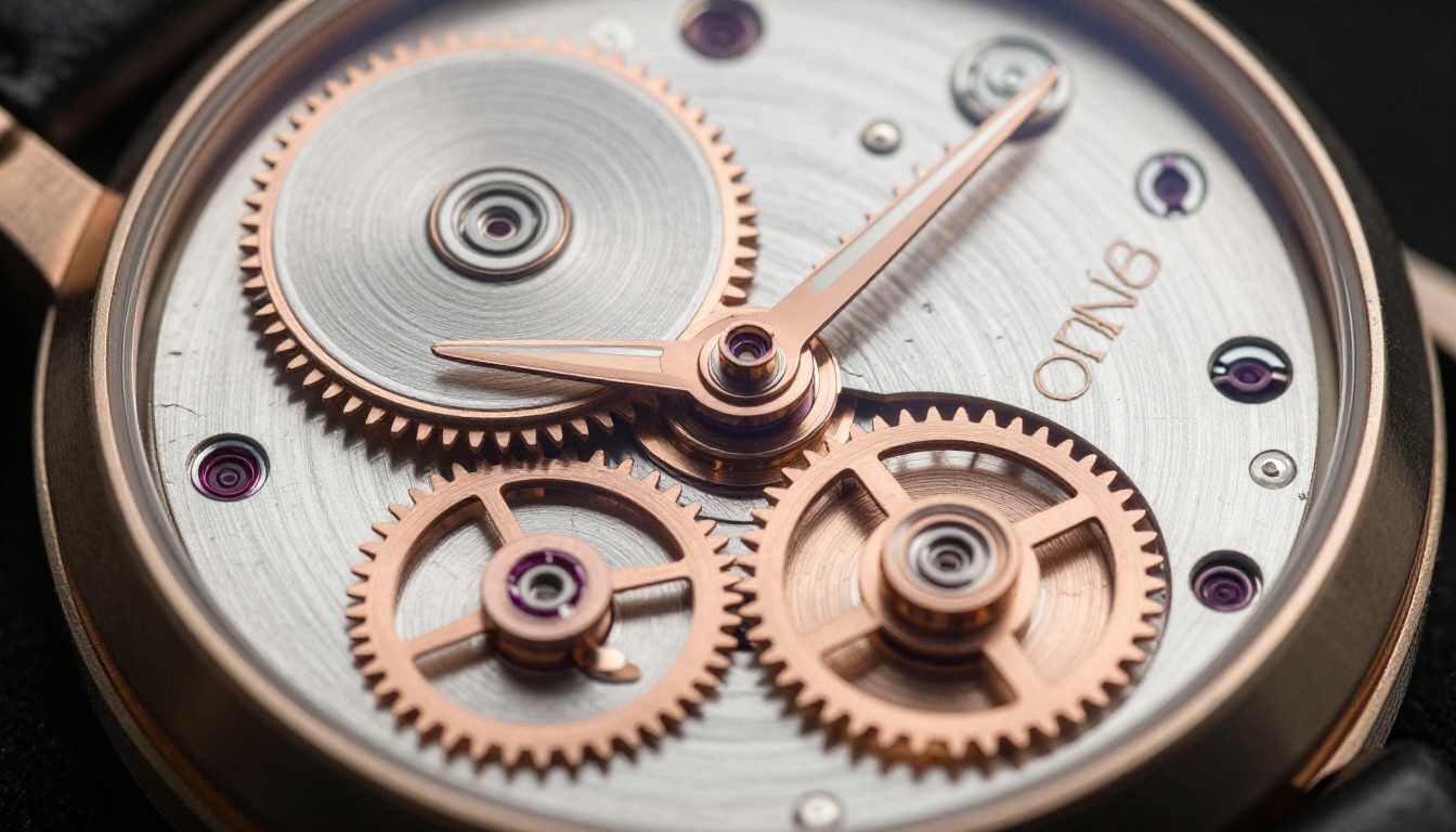 Close-up macro of a watch movement demonstrating Seedream 4.5 fine detail rendering capability