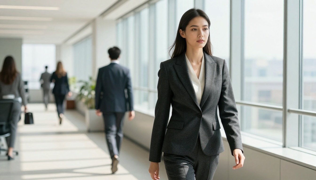 Confident professional woman in a modern office representing the creative possibilities available through AI image generation