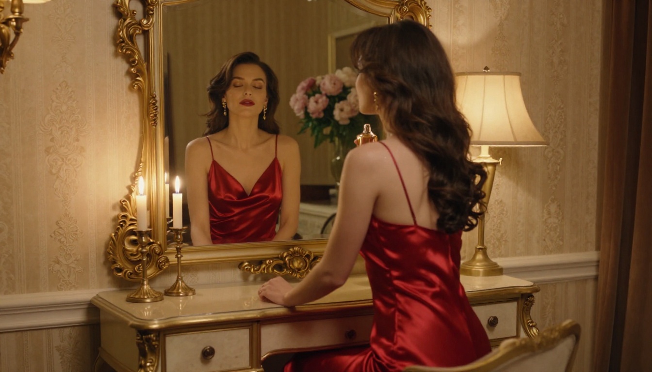 Vanity mirror luxury hotel room warm light Vanity mirror luxury hotel room warm light