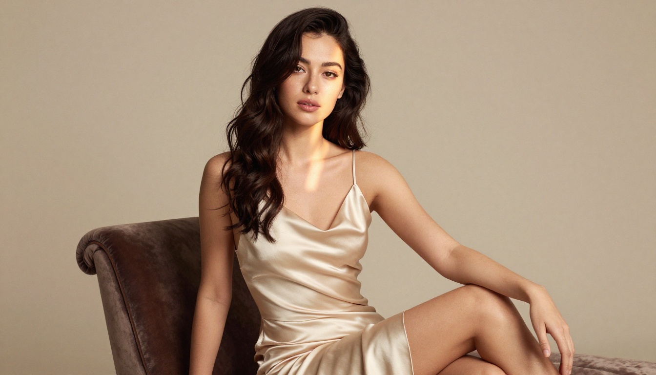 Elegant studio portrait photorealistic AI girlfriend