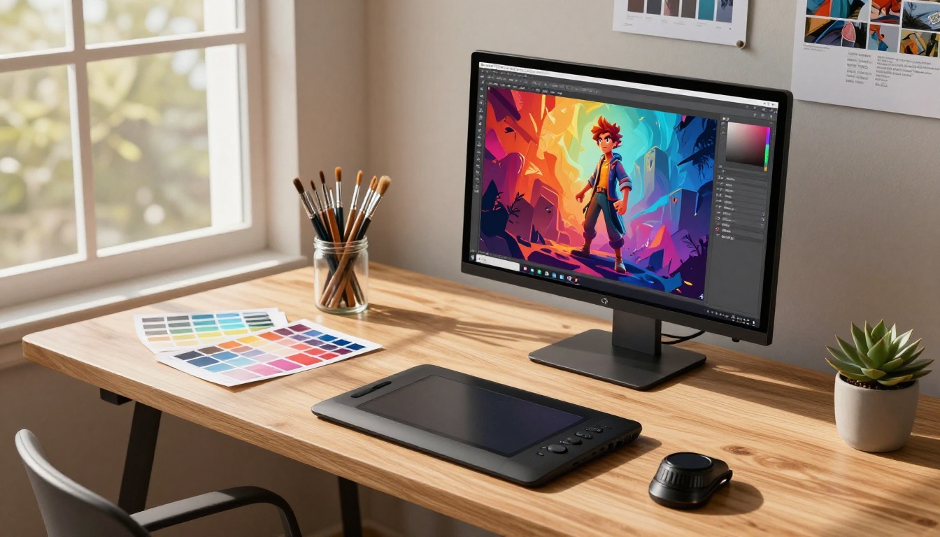 Creative workspace setup