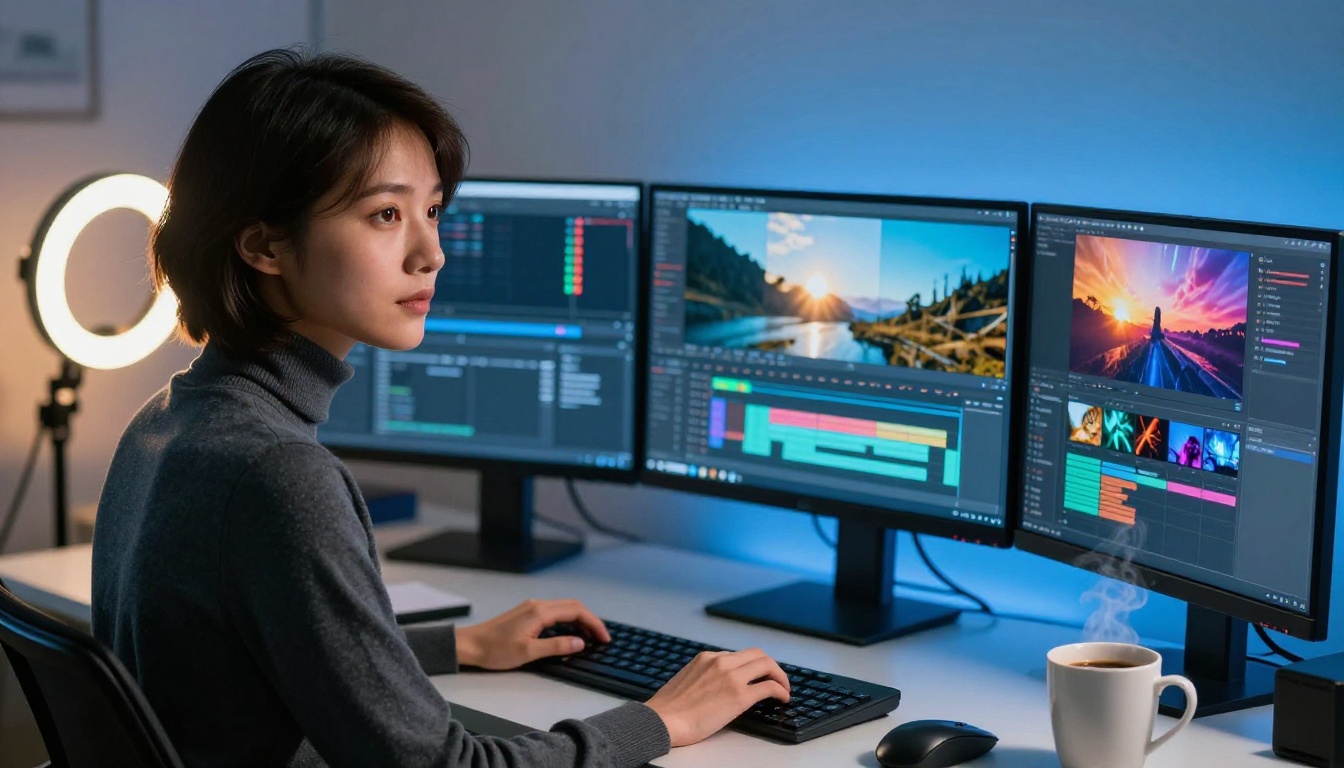 Professional woman in elegant attire representing the creative freedom of AI content tools Professional woman in elegant attire representing the creative freedom of AI content tools