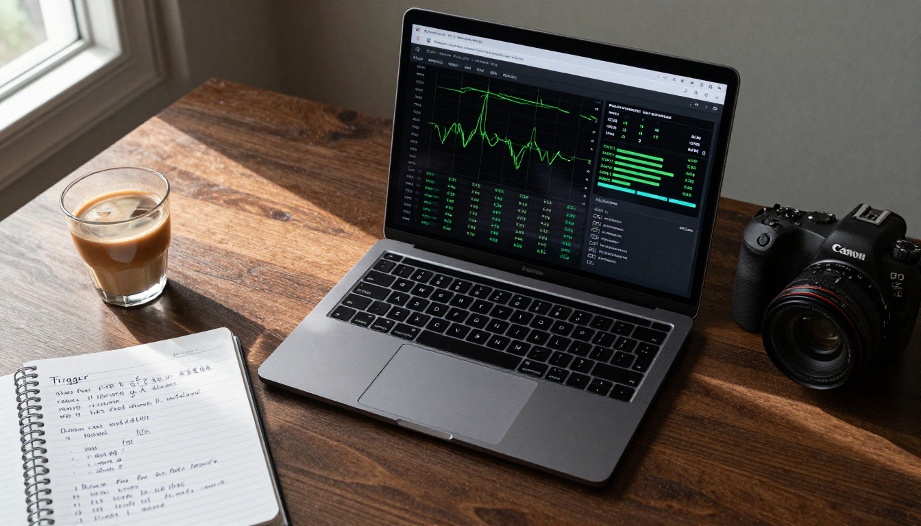 Training laptop showing AI metrics and epoch progress