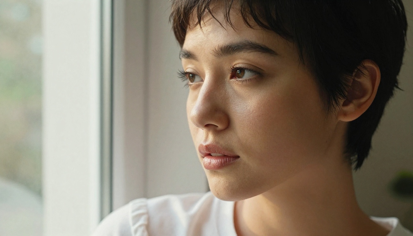 Close-up portrait of a woman with natural light photography