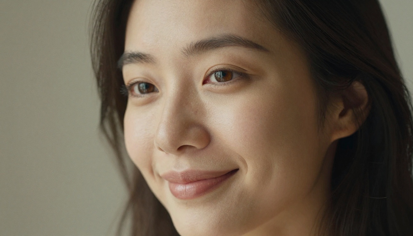 Natural portrait close-up showing authentic skin texture and photorealistic detail Natural portrait close-up showing authentic skin texture and photorealistic detail