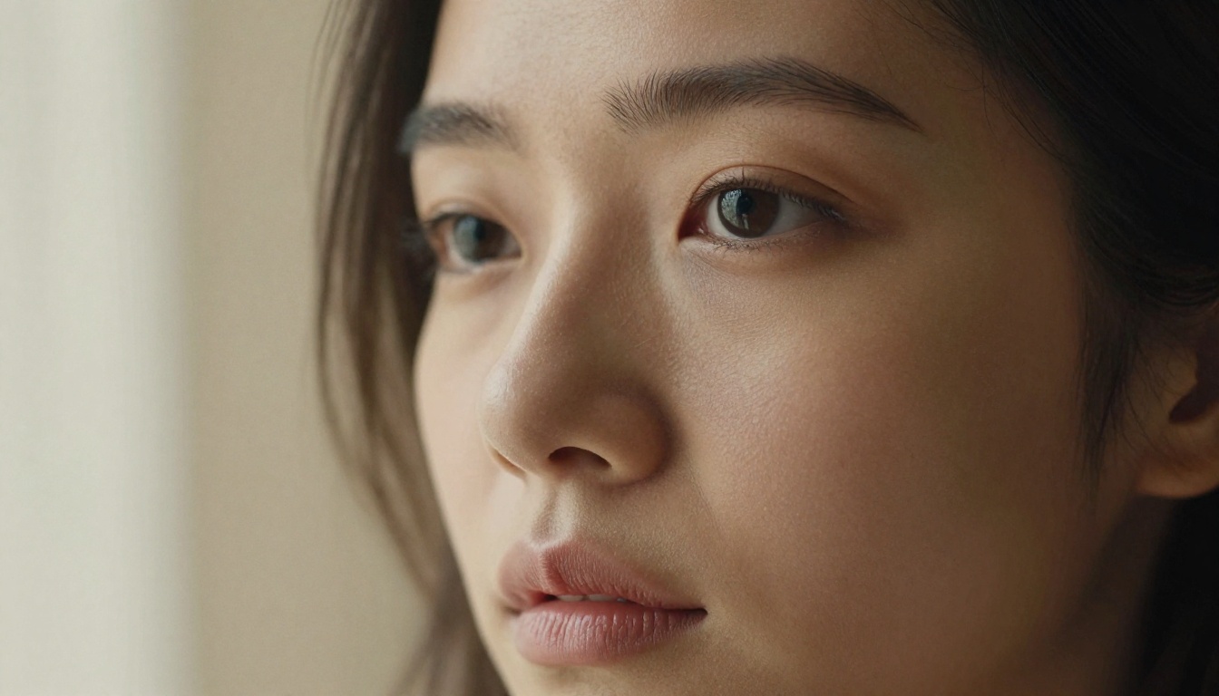Close-up portrait showing LoRA-level skin texture and realism