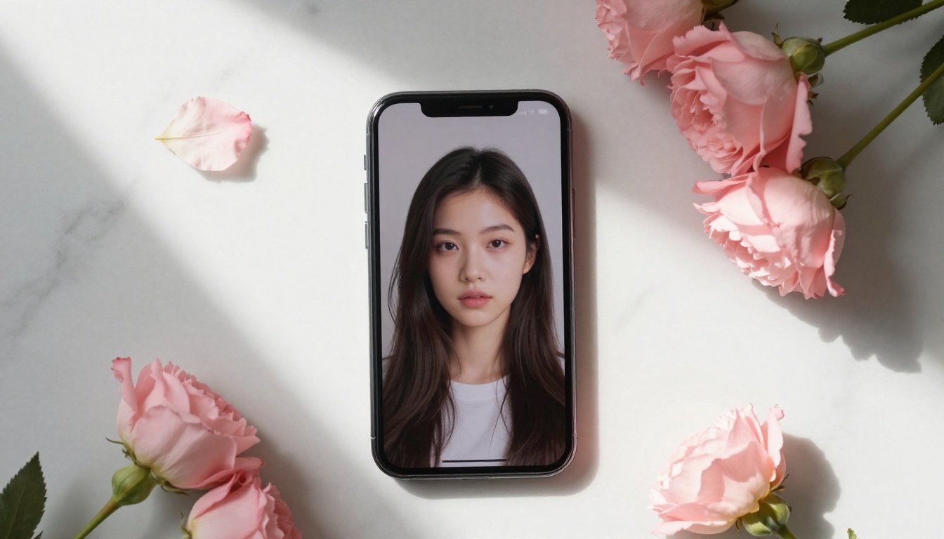 Smartphone displaying AI portrait result to illustrate model output quality