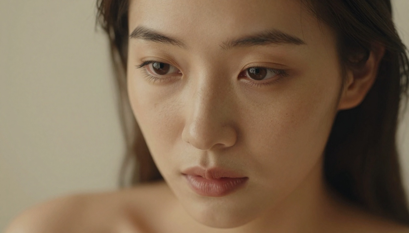 Close-up intimate portrait with Rembrandt lighting
