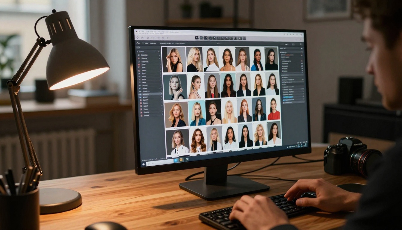 AI creative workflow on a modern studio workstation