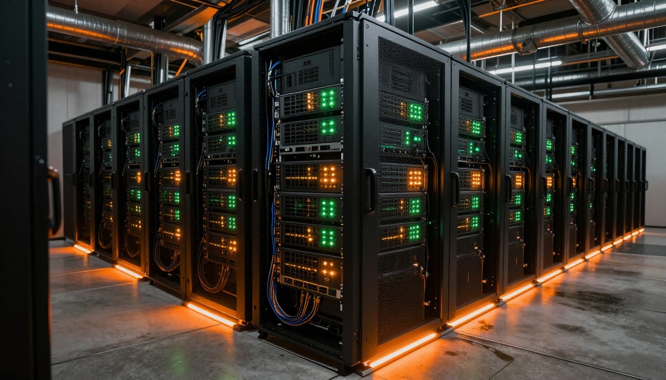 GPU server racks powering AI image generation