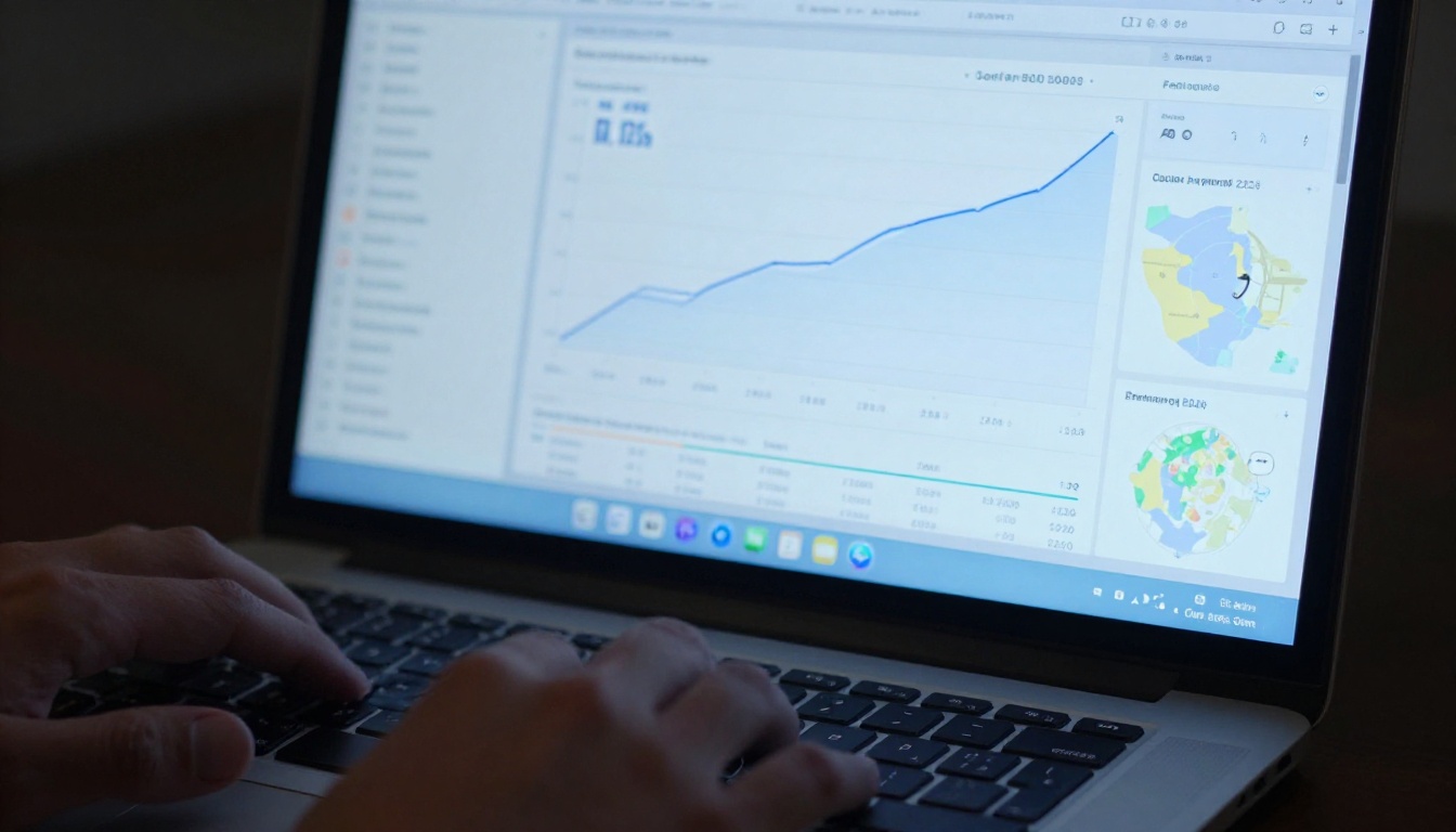 Analytics dashboard showing portfolio flipbook view statistics and graphs