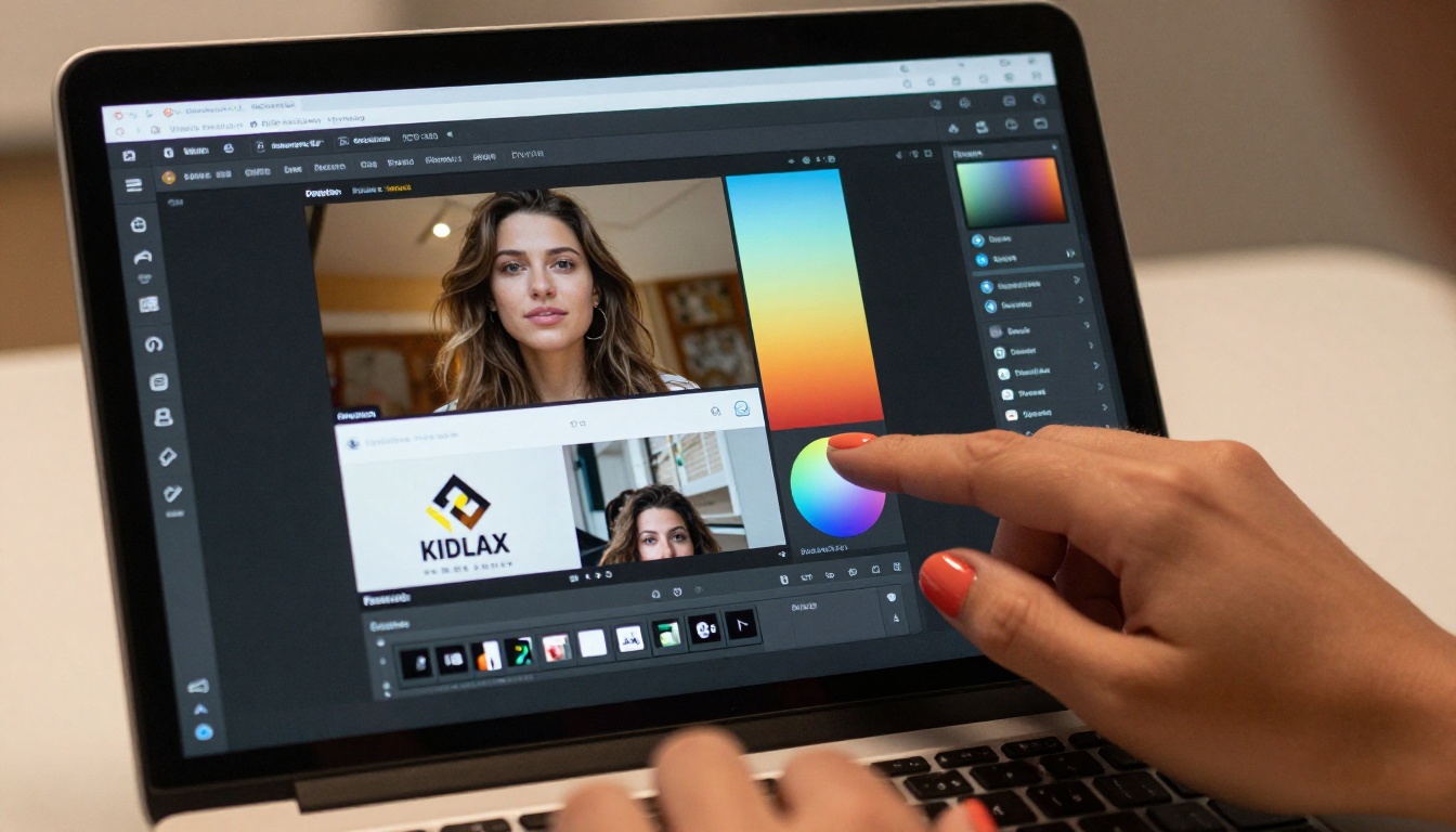 Flipbook editor showing brand color customization panel