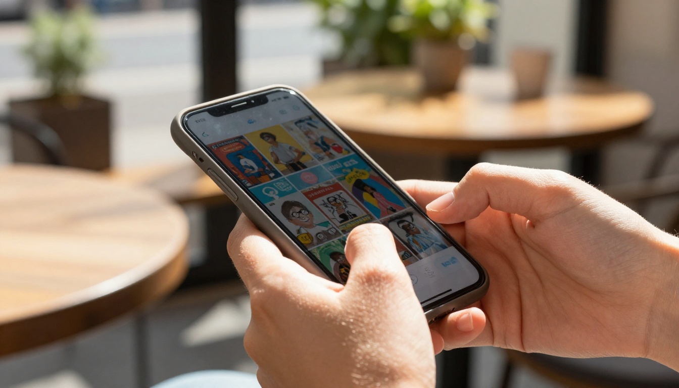 Sharing a flipbook on a smartphone Sharing a flipbook on a smartphone