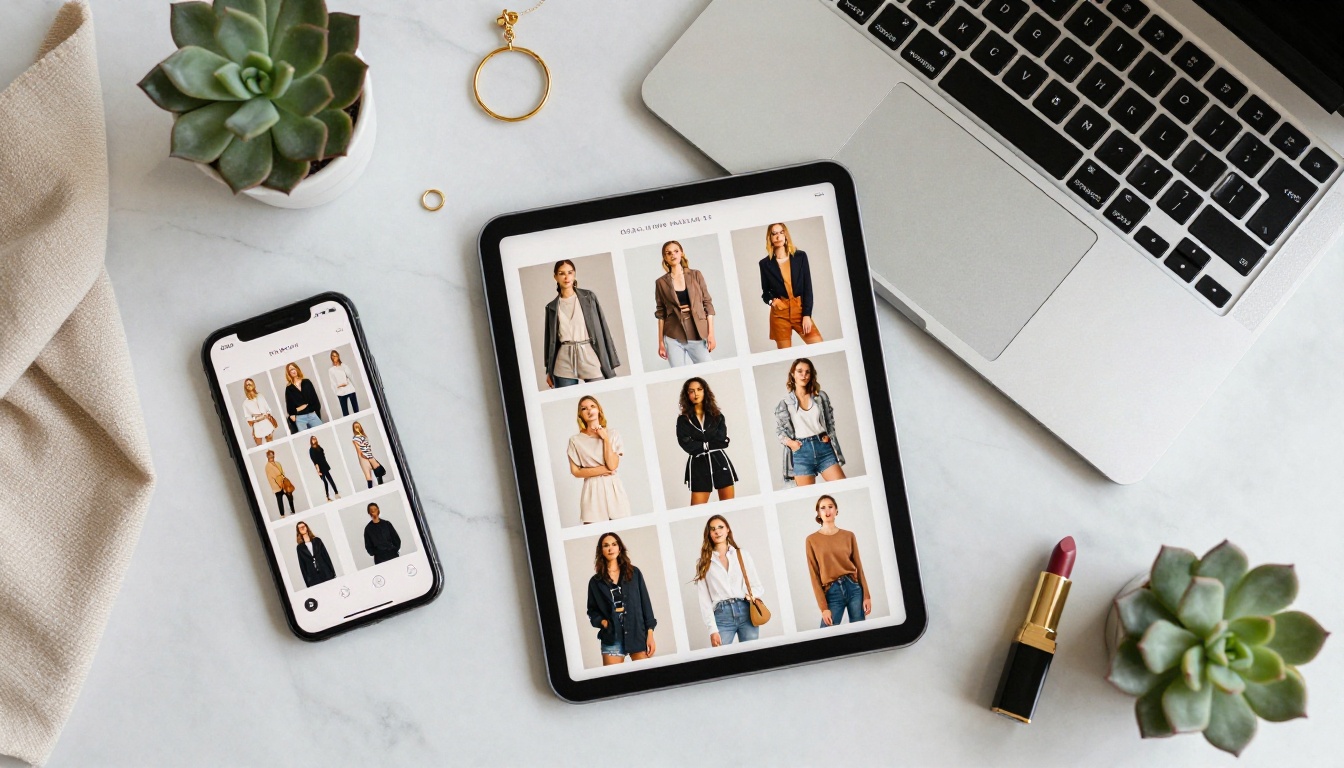 Fashion catalog on multiple devices