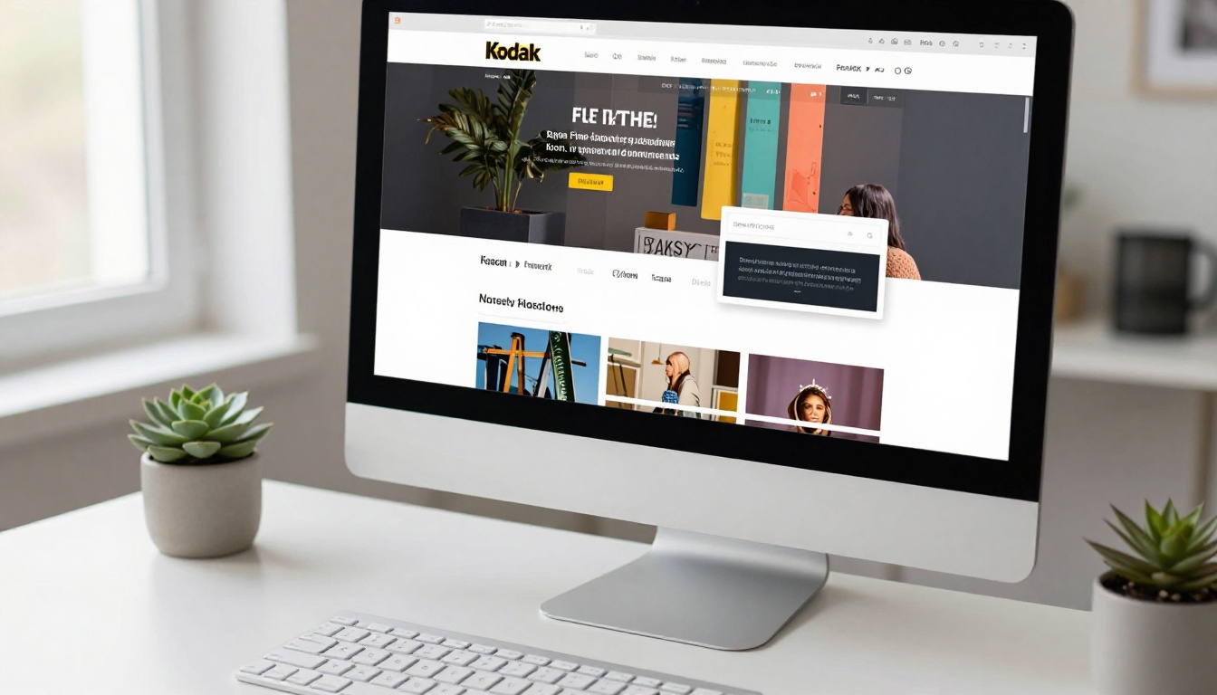 Modern iMac showing an embedded flipbook viewer on a website