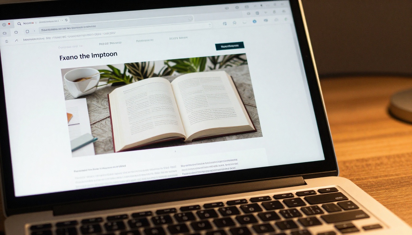 Laptop screen showing a clean flipbook embedded directly on a website page