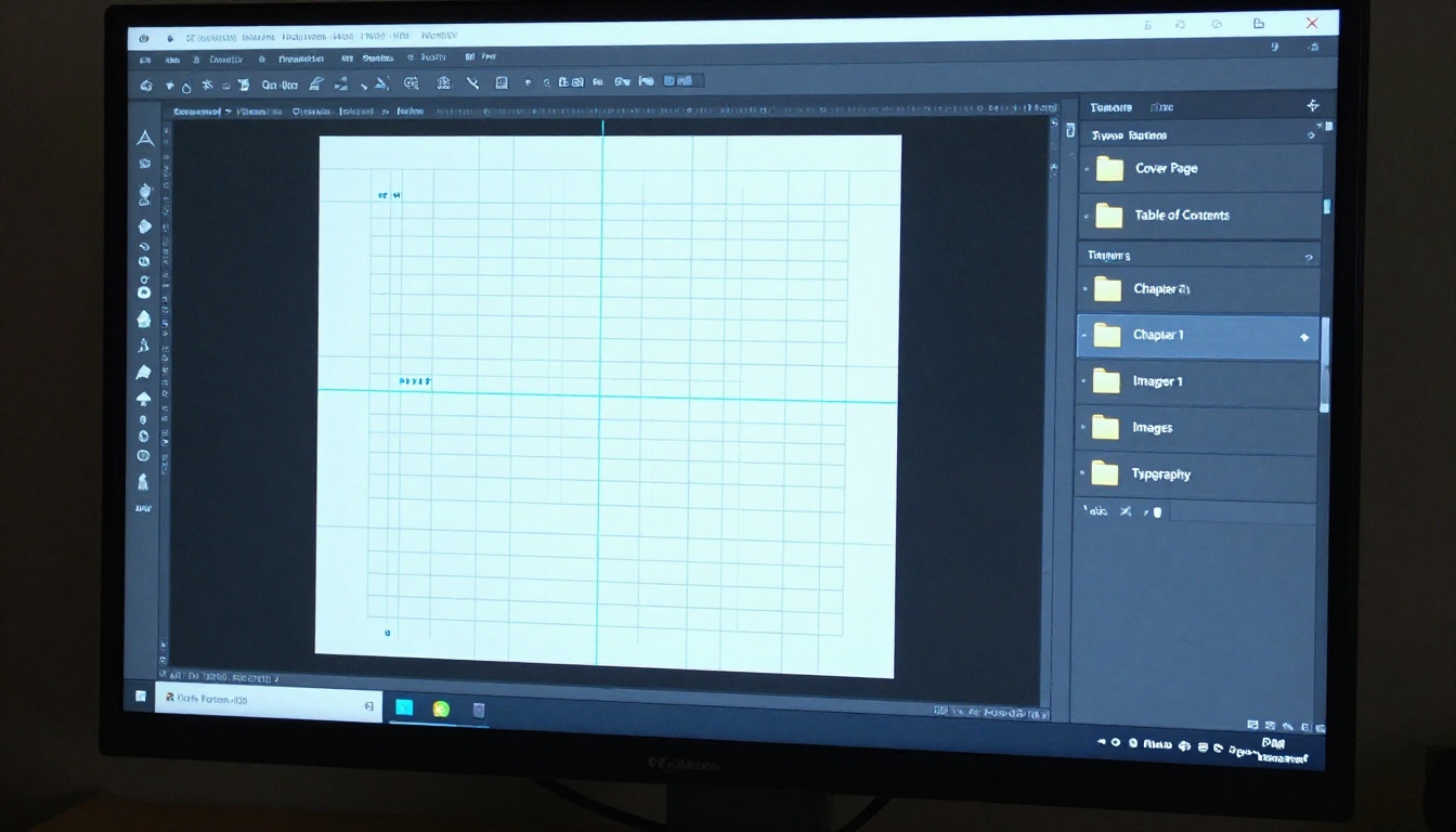 Photoshop layers panel close-up showing neatly named layer groups for catalog pages on a dark monitor Photoshop layers panel close-up showing neatly named layer groups for catalog pages on a dark monitor