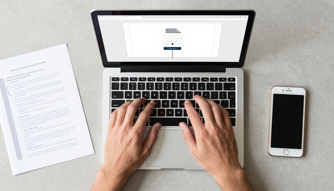 A person uploading a PDF file to a web-based flipbook converter A person uploading a PDF file to a web-based flipbook converter