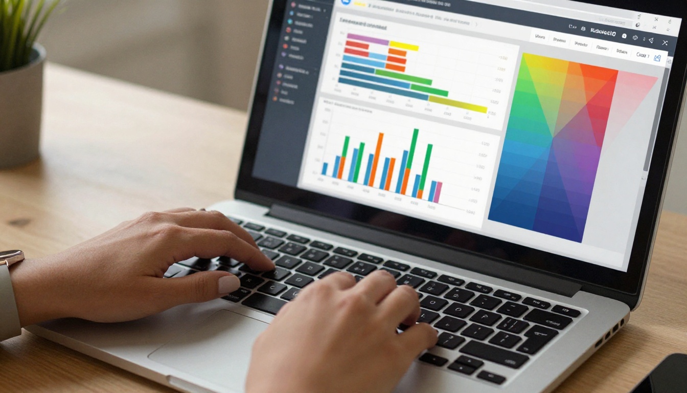 Close-up of analytics dashboard showing page performance data and conversion metrics