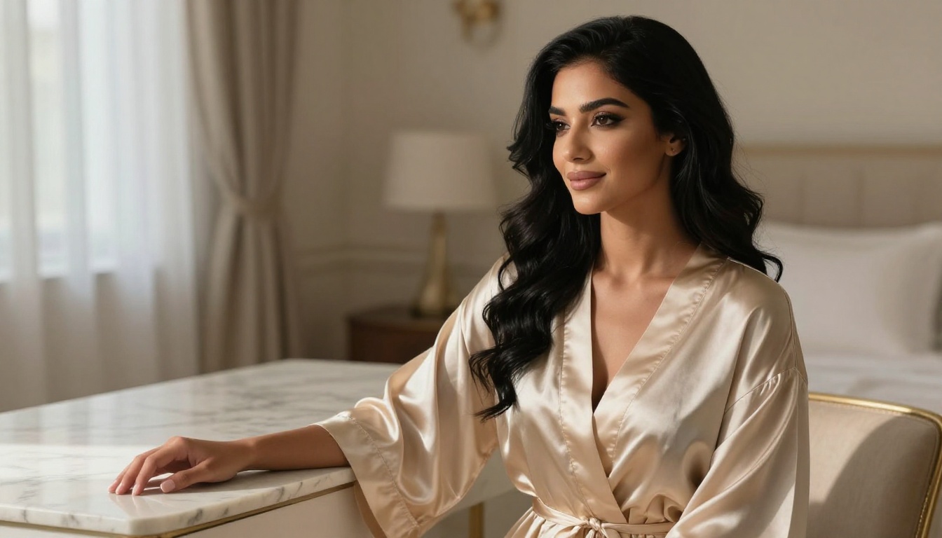 A woman in an elegant setting representing AI companion styles