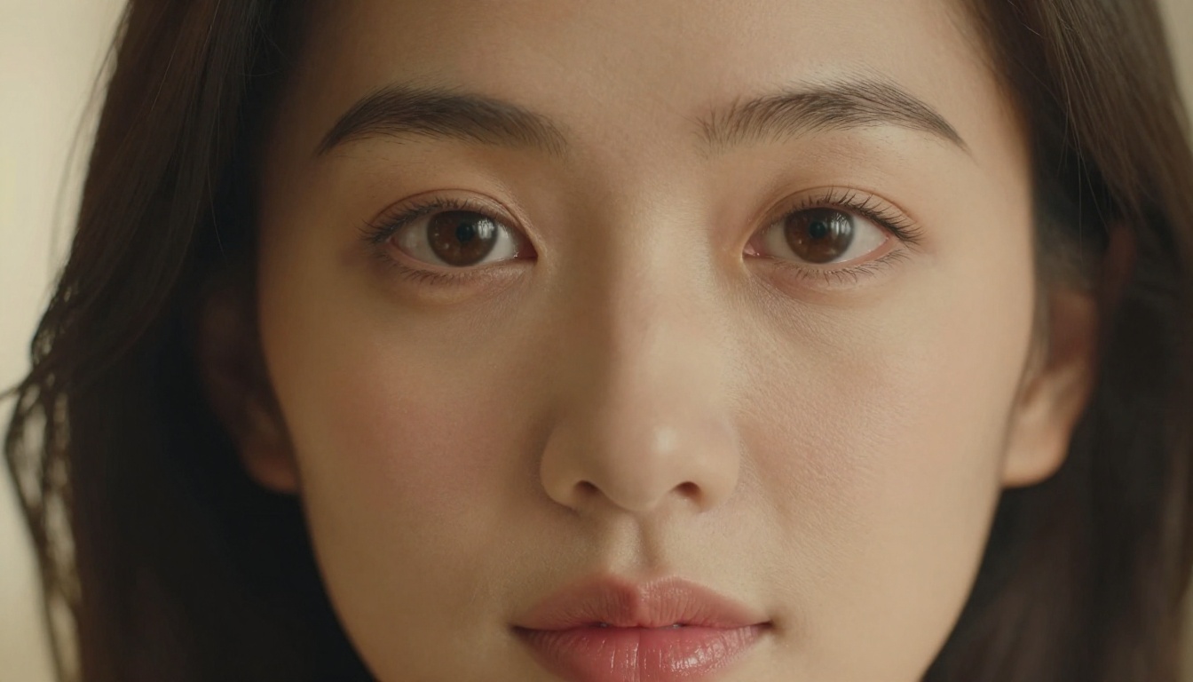 Close-up portrait of a beautiful woman with emotional depth and warmth