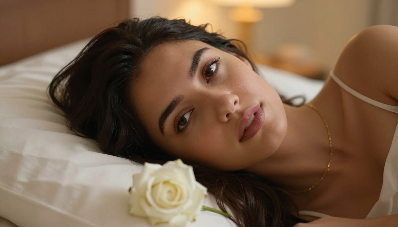 Romantic intimate portrait with emotional warmth