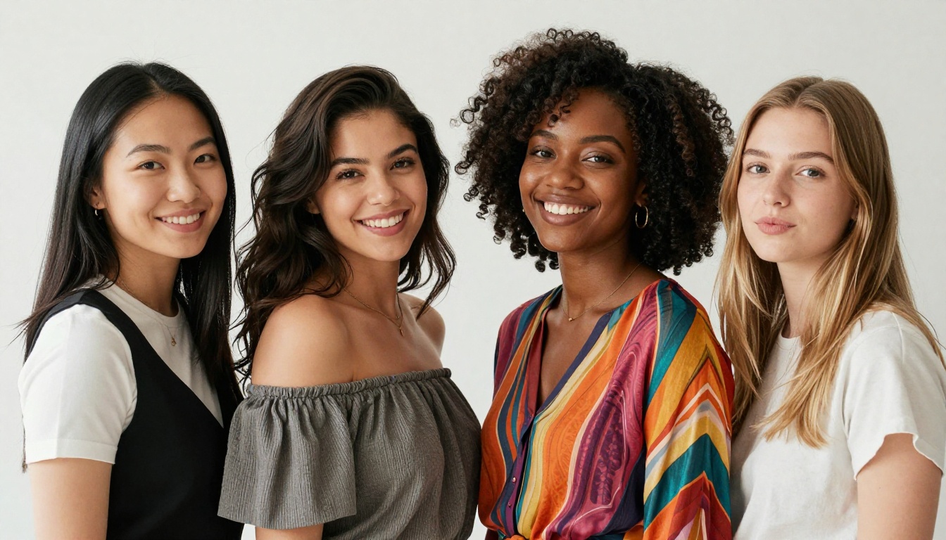 Four diverse women of different ethnicities representing the variety AI companion platforms should offer