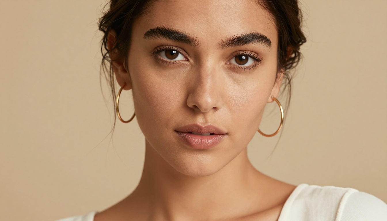 Close-up portrait of Latina woman with confident, knowing expression