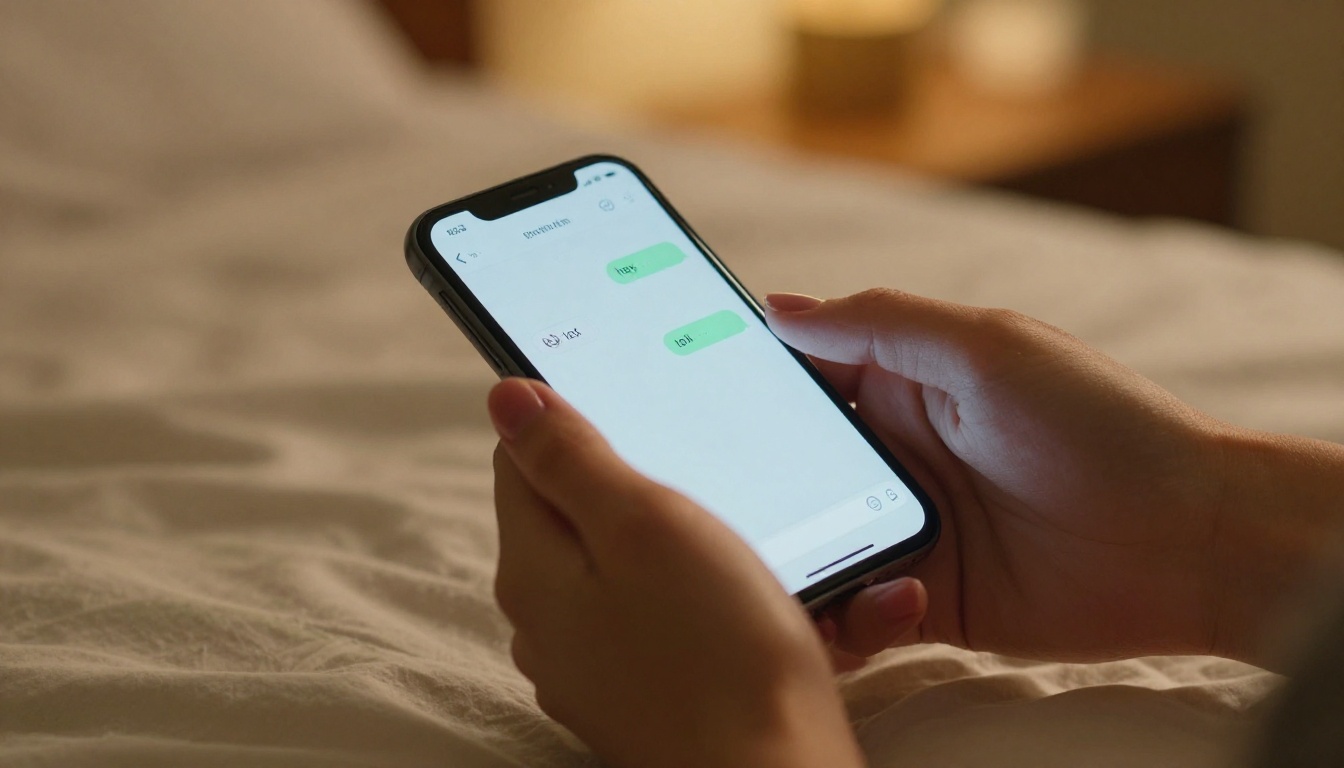 Woman checking her dating app late at night, staring at unanswered messages on her phone Woman checking her dating app late at night, staring at unanswered messages on her phone