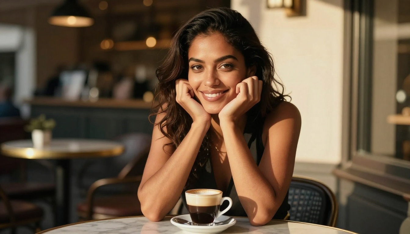 Beautiful AI companion - warm and attentive