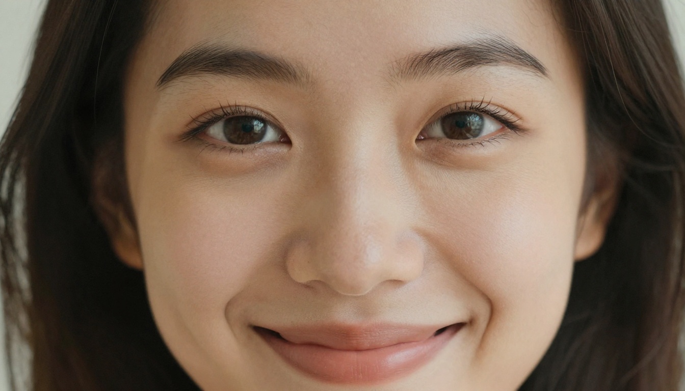 Close-up portrait of woman with intimate warm smile making direct eye contact