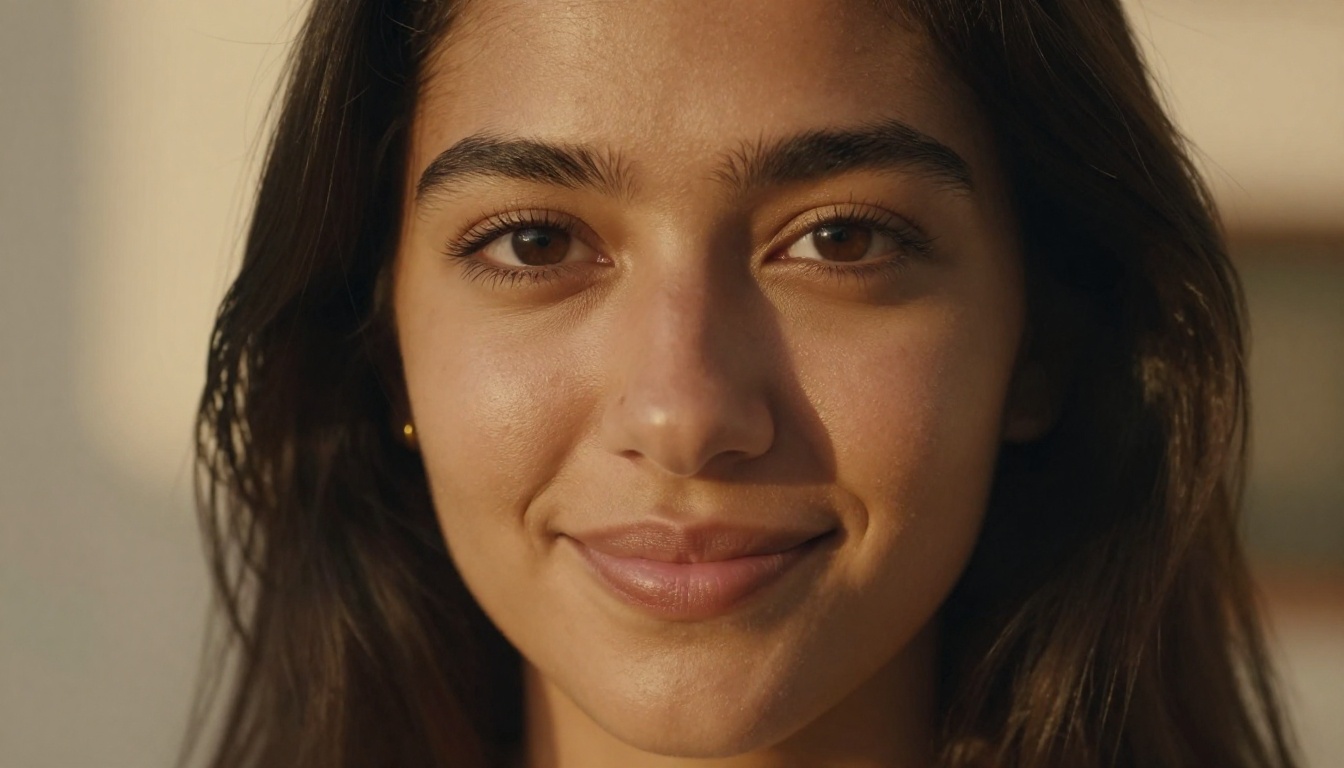 close-up portrait of woman with warm intimate smile