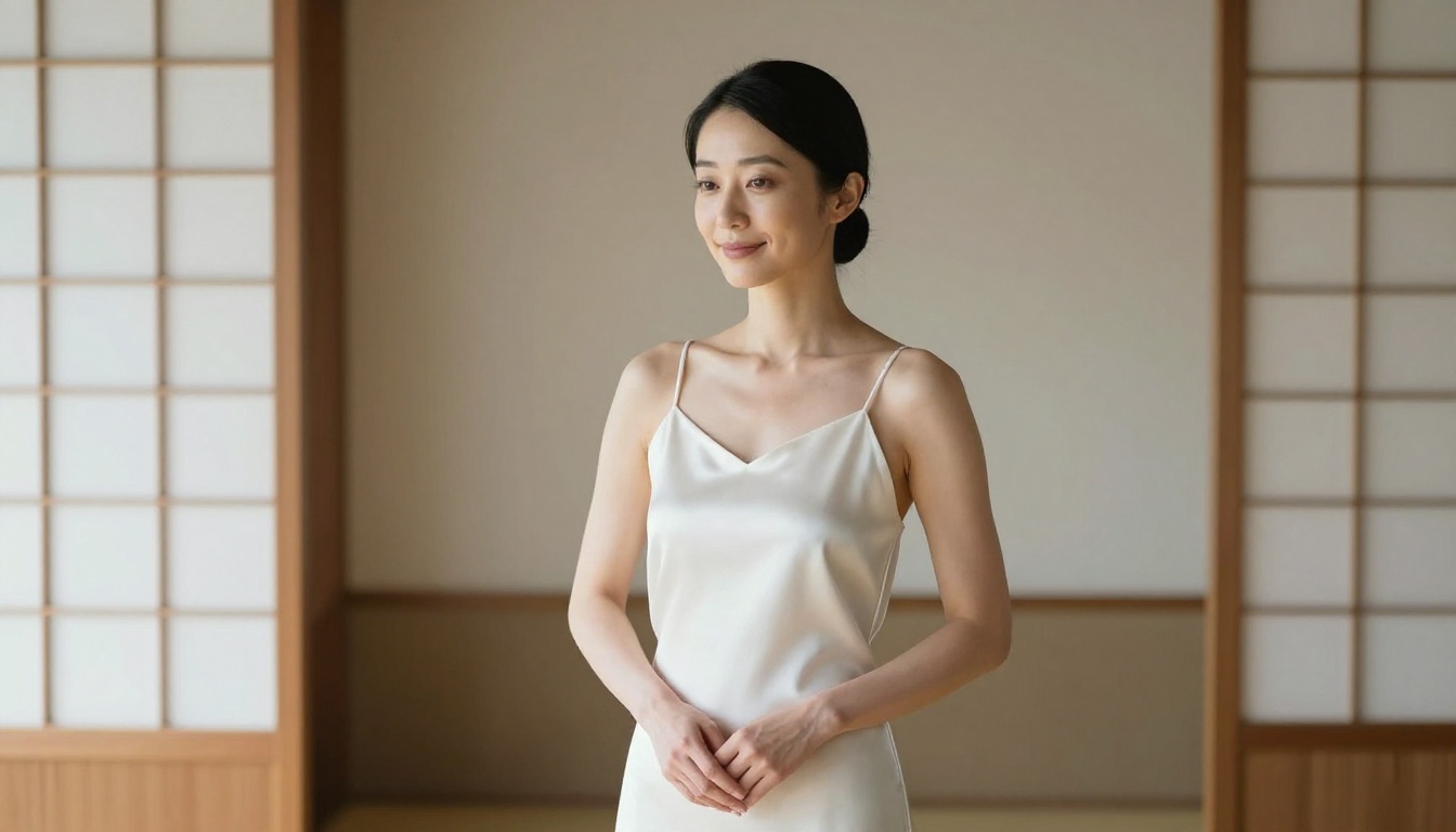 Serene and composed beauty