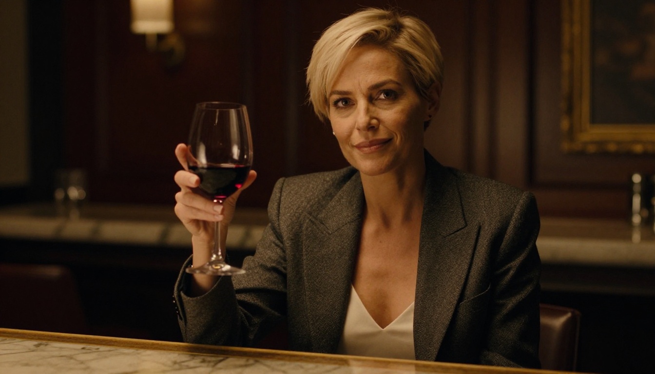 Sophisticated woman at hotel bar