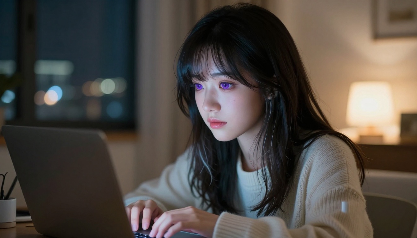 AI anime art creation workflow with laptop and technology