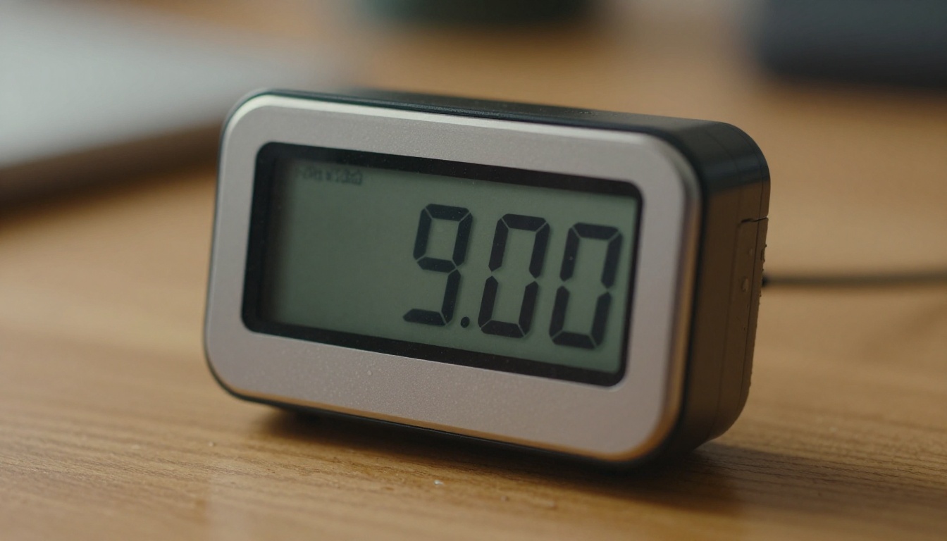 Digital stopwatch on a wooden desk representing AI video generation time comparison Digital stopwatch on a wooden desk representing AI video generation time comparison