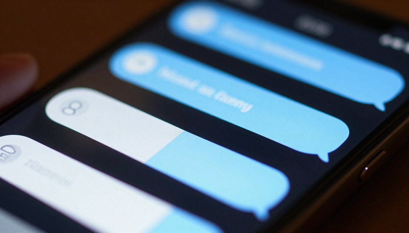 Close-up of AI chat interface glowing on a smartphone screen