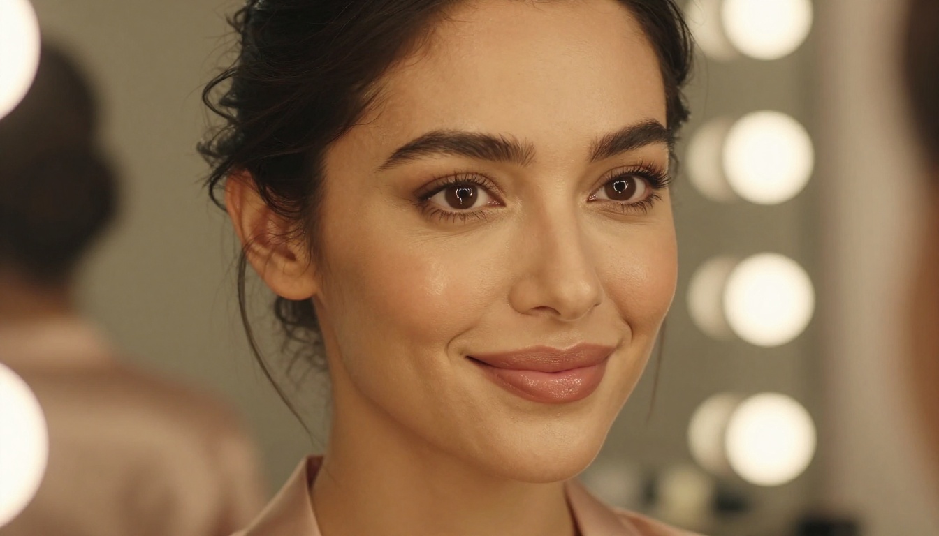 Close-up portrait of an elegant woman at her vanity