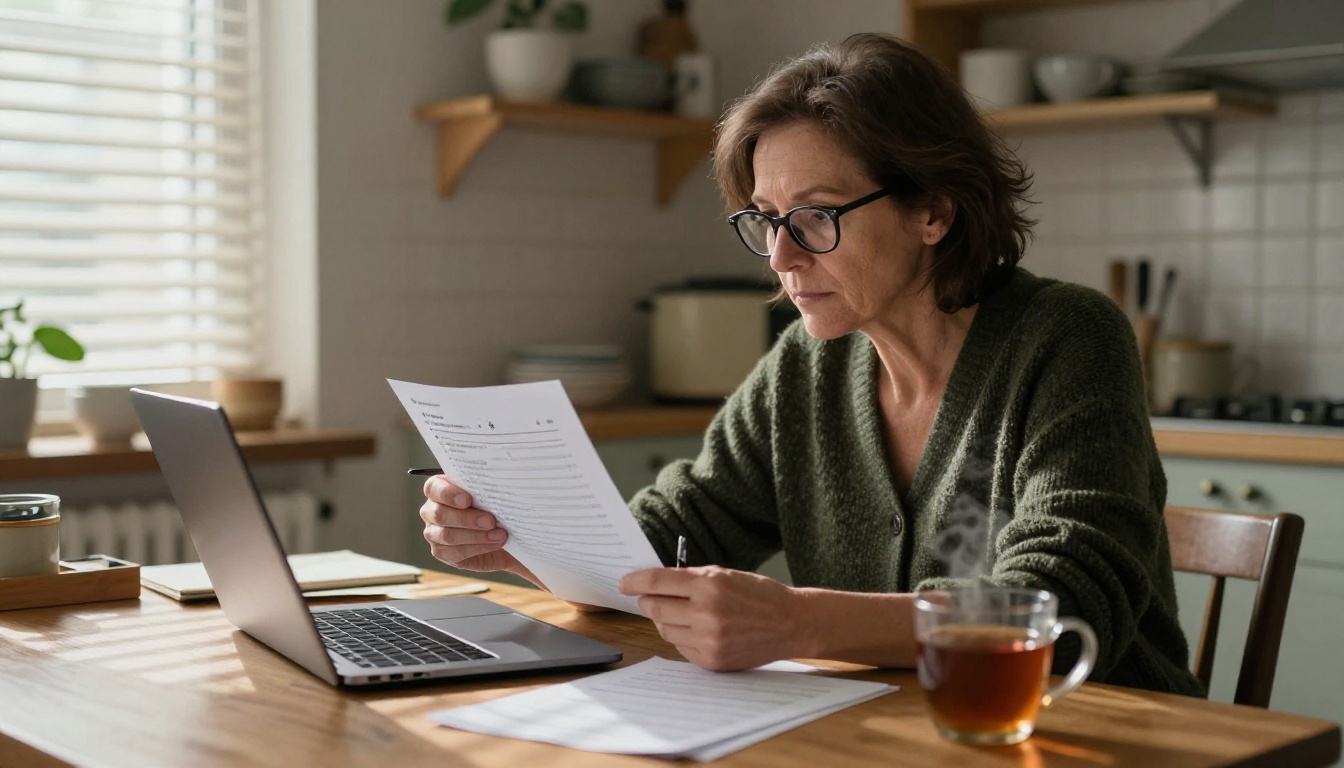 A woman sitting at a kitchen table casually uploading a PDF to create her first flipbook A woman sitting at a kitchen table casually uploading a PDF to create her first flipbook