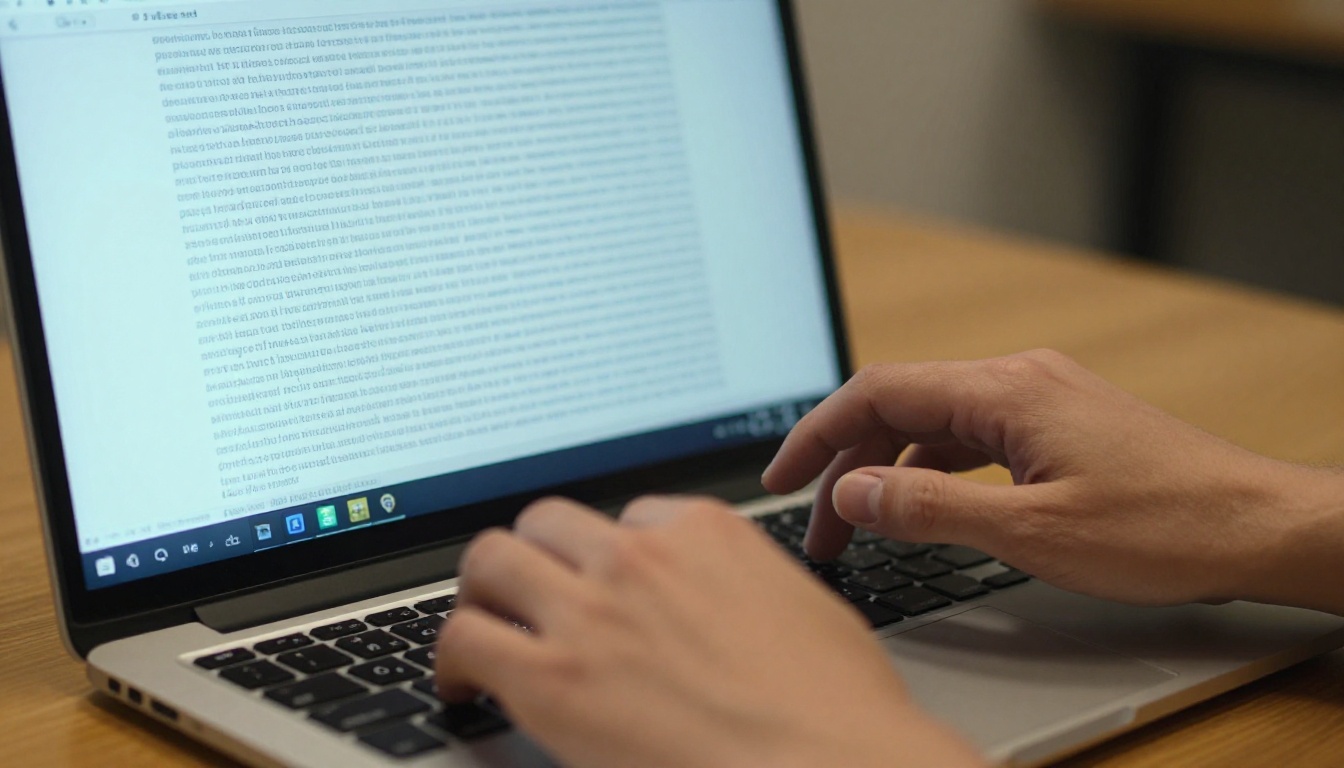 Person frustrated looking at a dense static PDF on a laptop screen