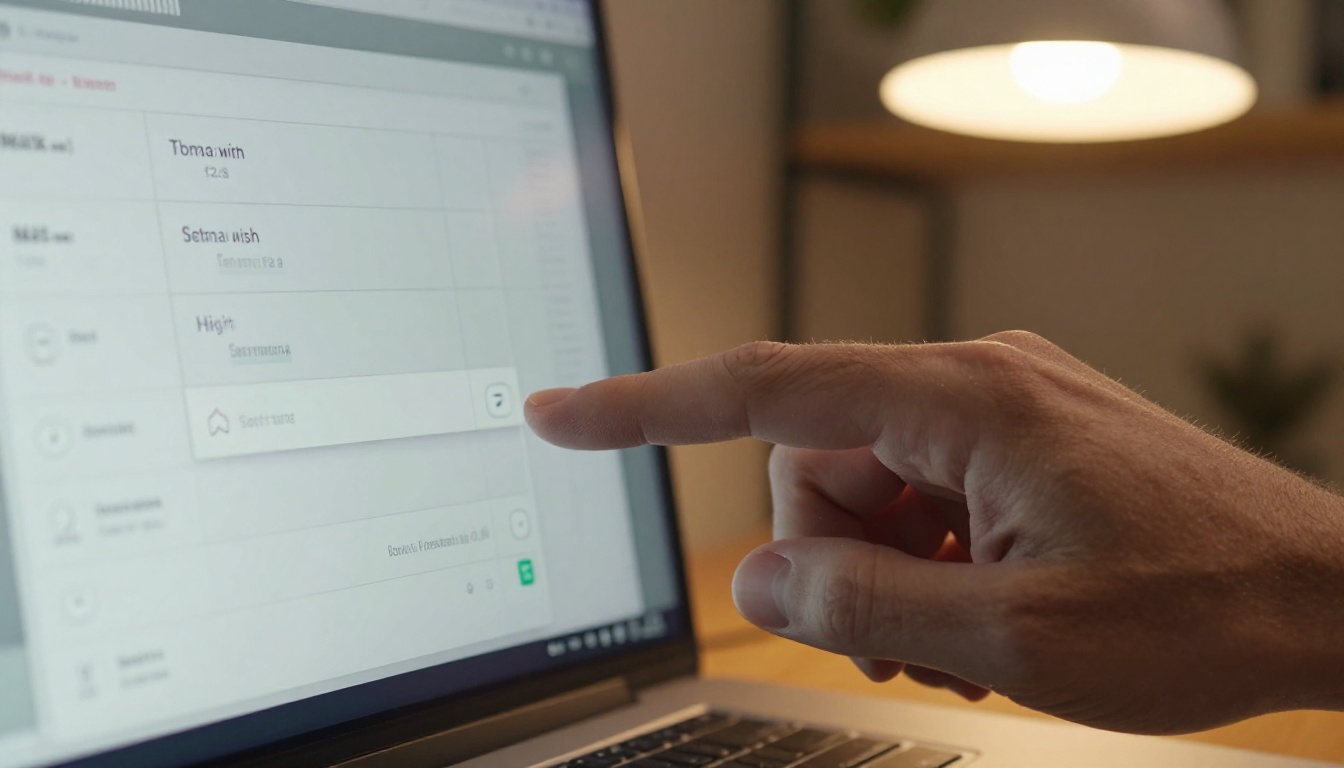 Close-up of flipbook embed settings panel on computer screen with hand near mouse about to click